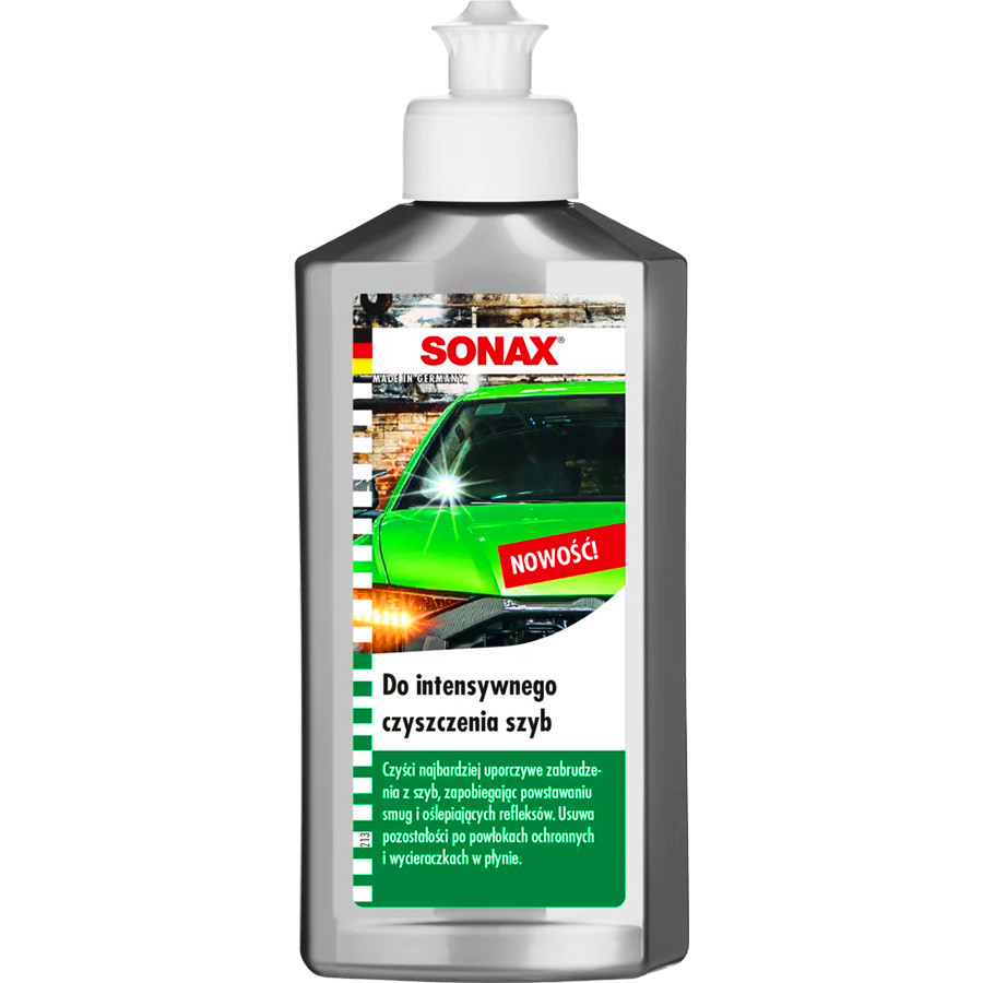 SONAX Glass Polish Intensive 250ml – Politura do szyb, usuwa osady