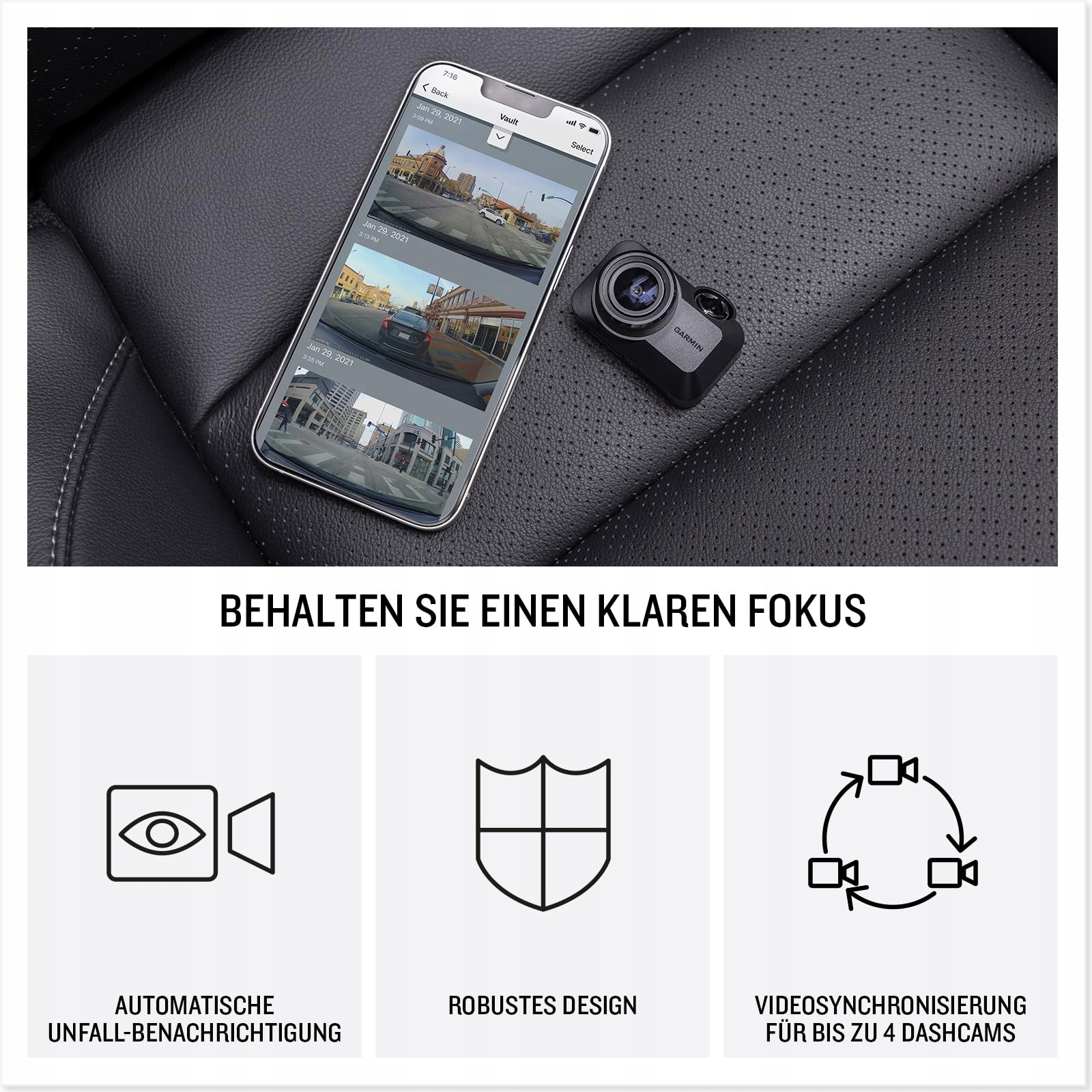 GARMIN Kamera Samochodowa Mini 3 1080p HD 140° Filtr Polaryzacyjny — miniatura 4