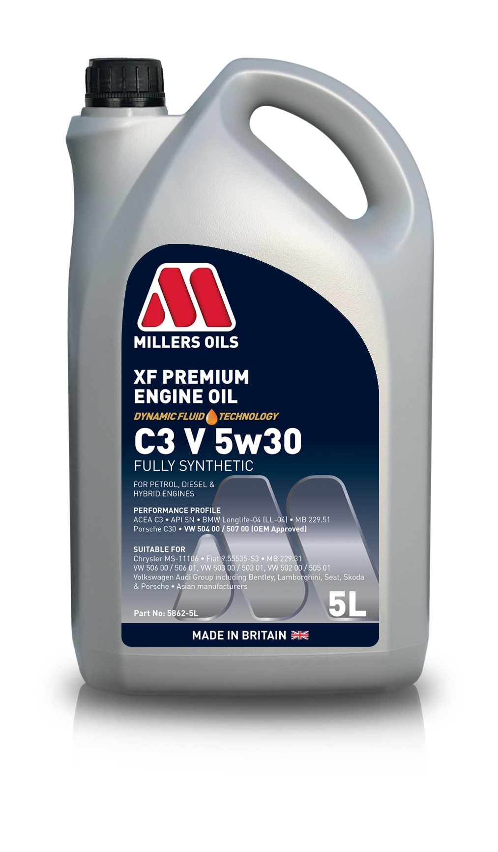 Millers Oils Xf Premium C3 V 5w30 5L Vw 5862