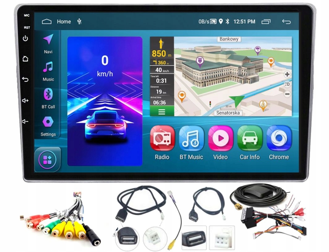 Automobilové Rádio Gps Android Fiat Panda 2003-2012 Carplay 4GB 64GB