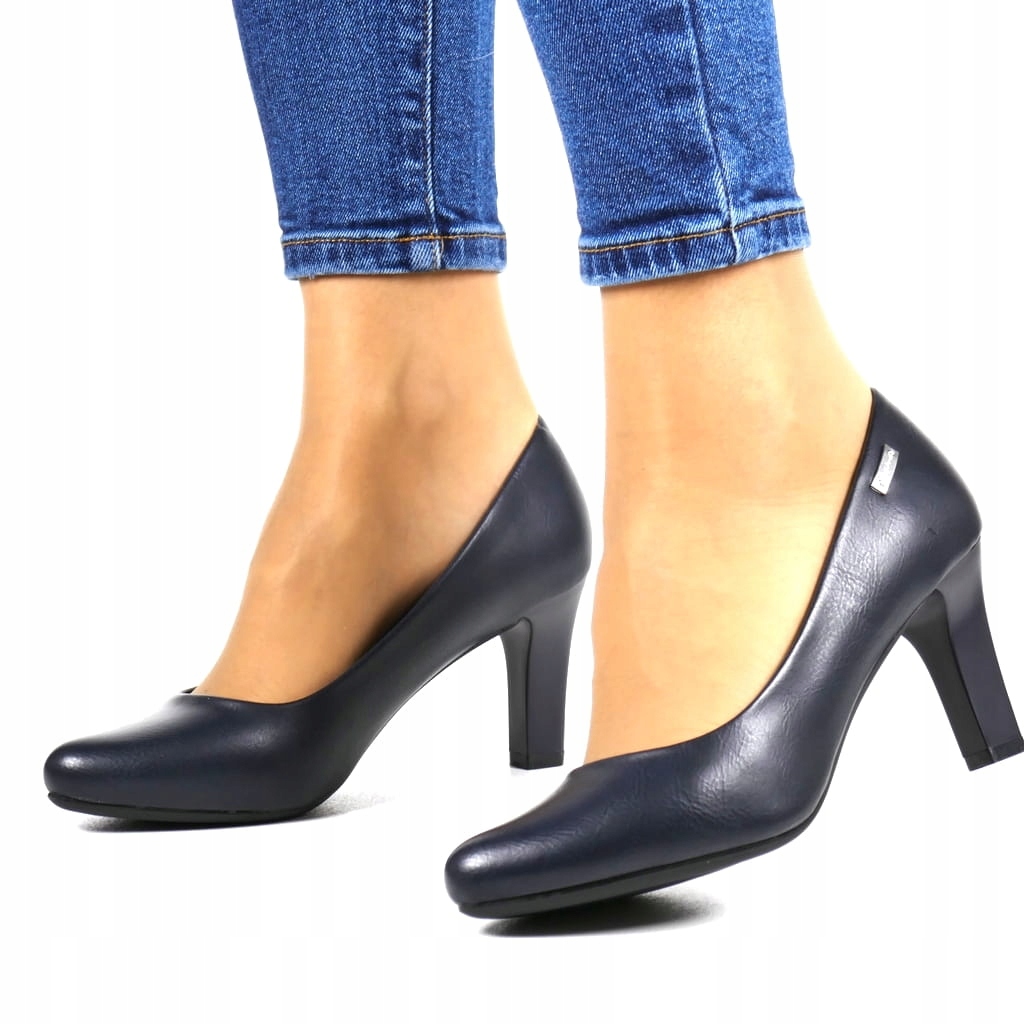 Lodičky Na Nízkém Podpatku, Tmavě Modré, Dámské Klasické Pohodlné Boty