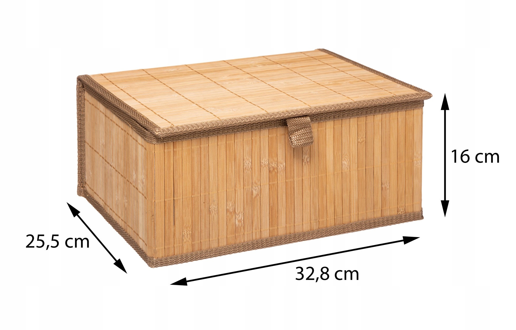 ZESTAW BAMBUSOWYCH KOSZYKÓW Z KLAPĄ PUDEŁKA x 3szt Marka 5five Simple Smart