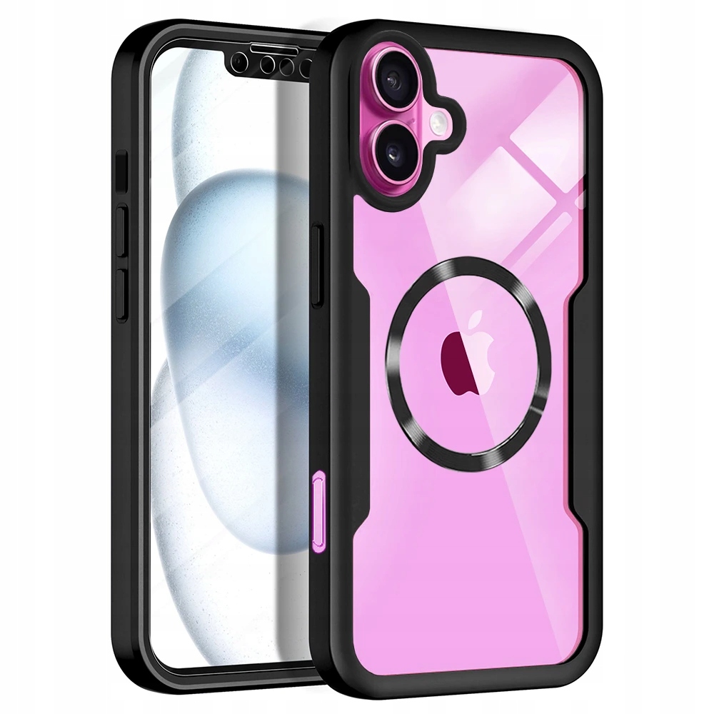 Techsuit Etui ColorVerse 360 MagSafe Szkło do iPhone'a 16 Plus czarne