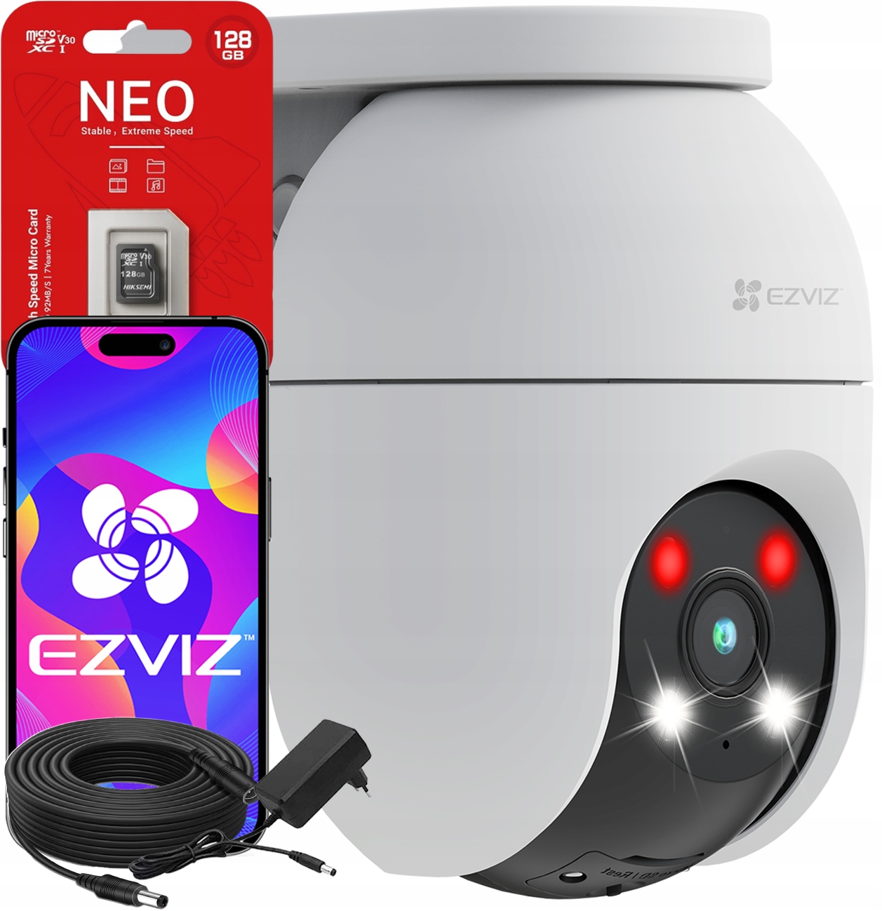 WiFi kamera Ezviz C8c 1080p FullHD otočná Dual Light 128 Gb 10 m kábla