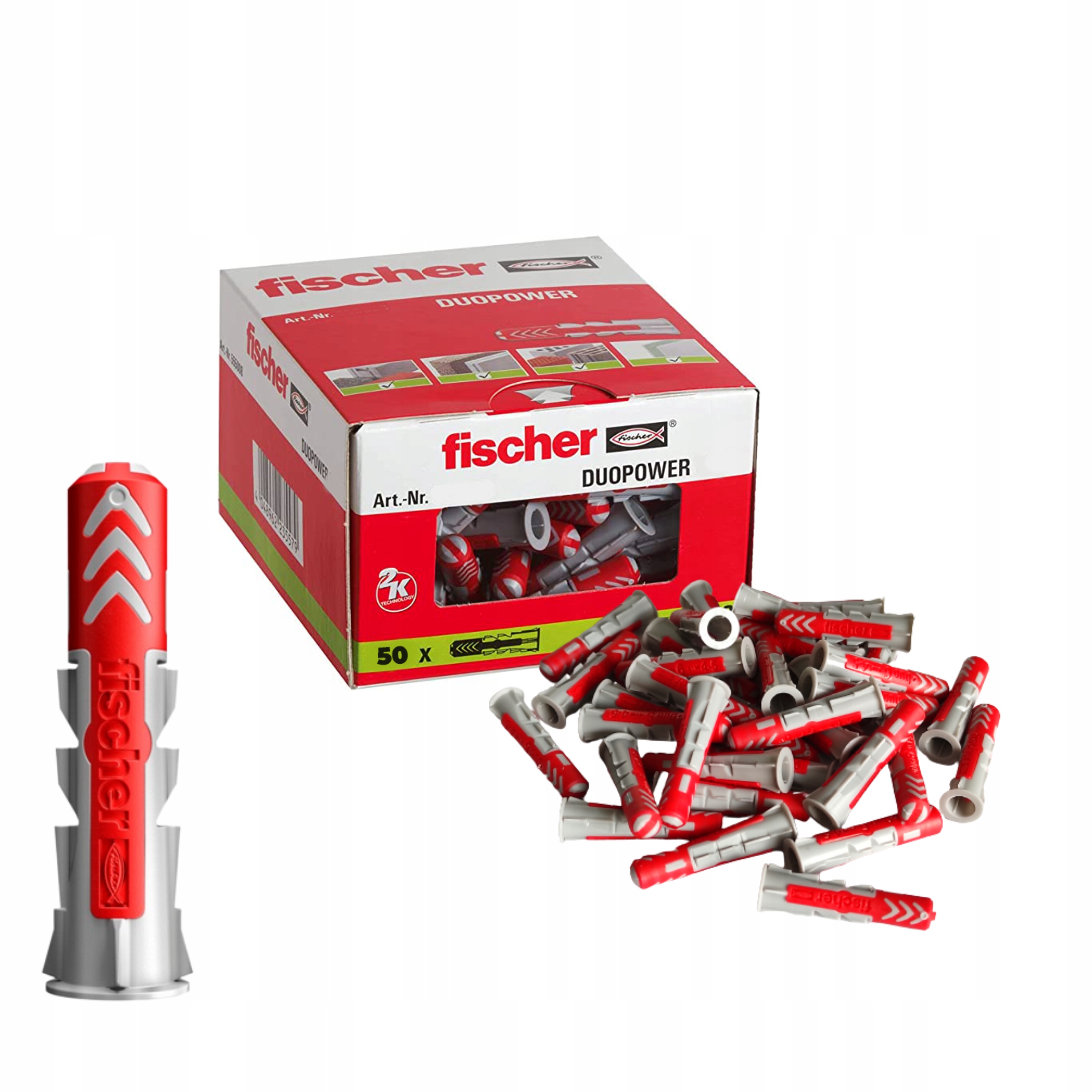 

Kołki Fischer Duopower kołek koszulka 10x50 50szt