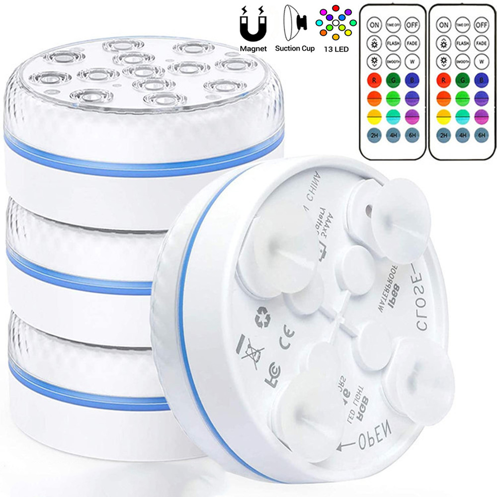 

4X Basen Lamp+pilot Podwodne Światła Led Rgb IP68