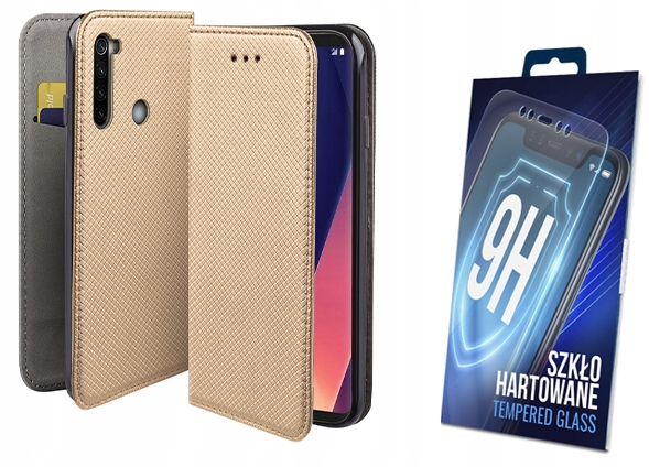 

Etui Magnet Do Xiaomi Redmi Note 8T Złoty Szkło