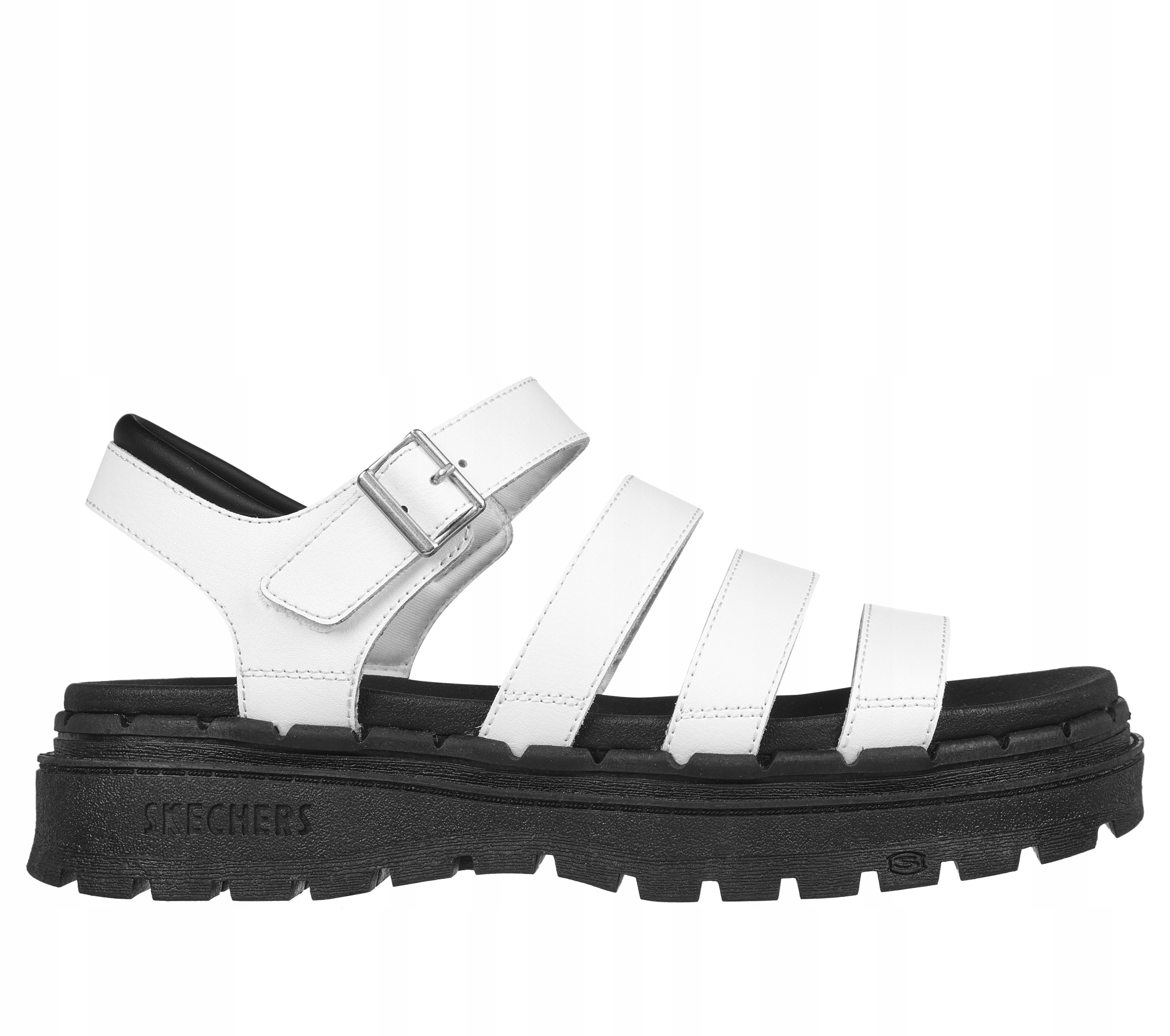 Dámské sandály Skechers Jammers Poppin' bílé 163085 Wht