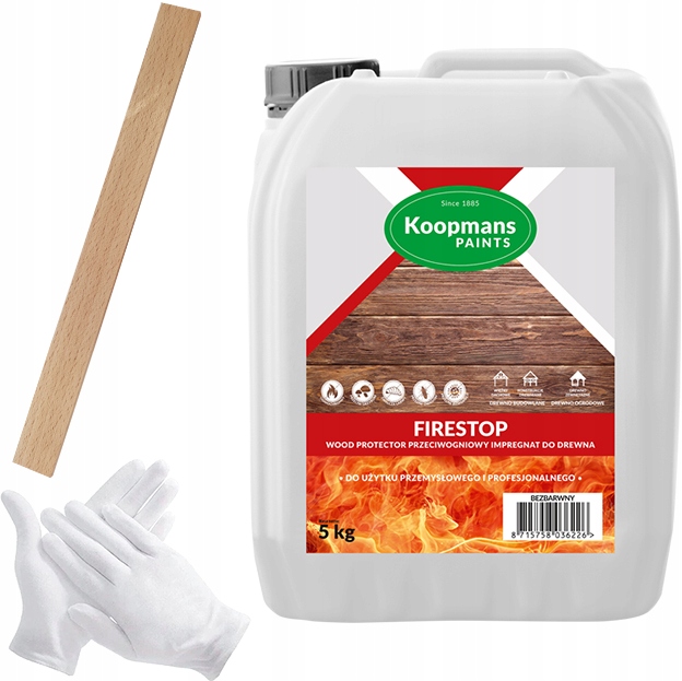 Impregnat przeciwogniowy do drewna Koopmans Firestop Wood Protector 5kg