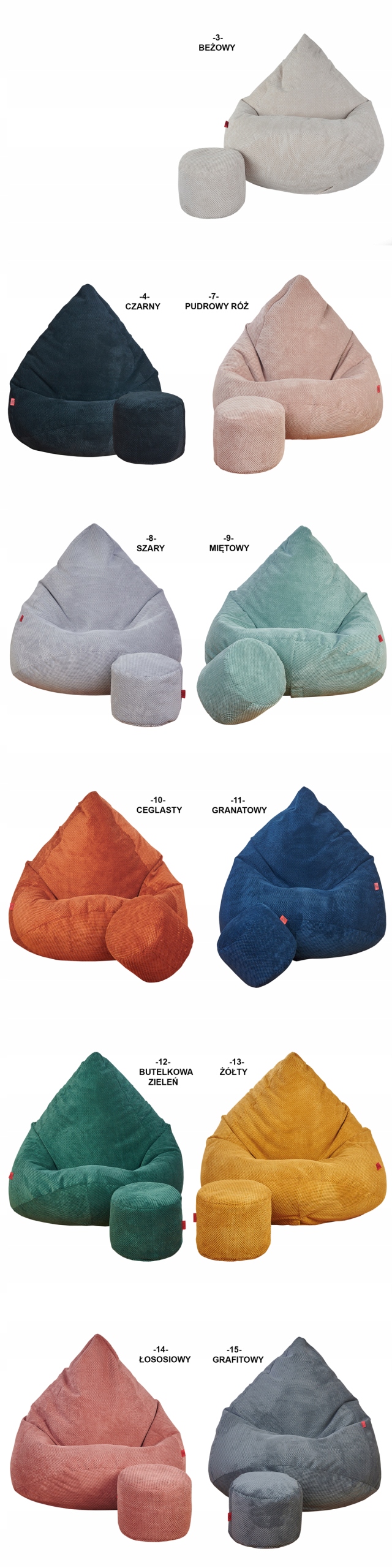 WOREK SAKO PUF SIEDZISKO WELUR + PODNÓŻEK GRATIS | PUFA PLUSZOWA DO SALONU Marka Cronen