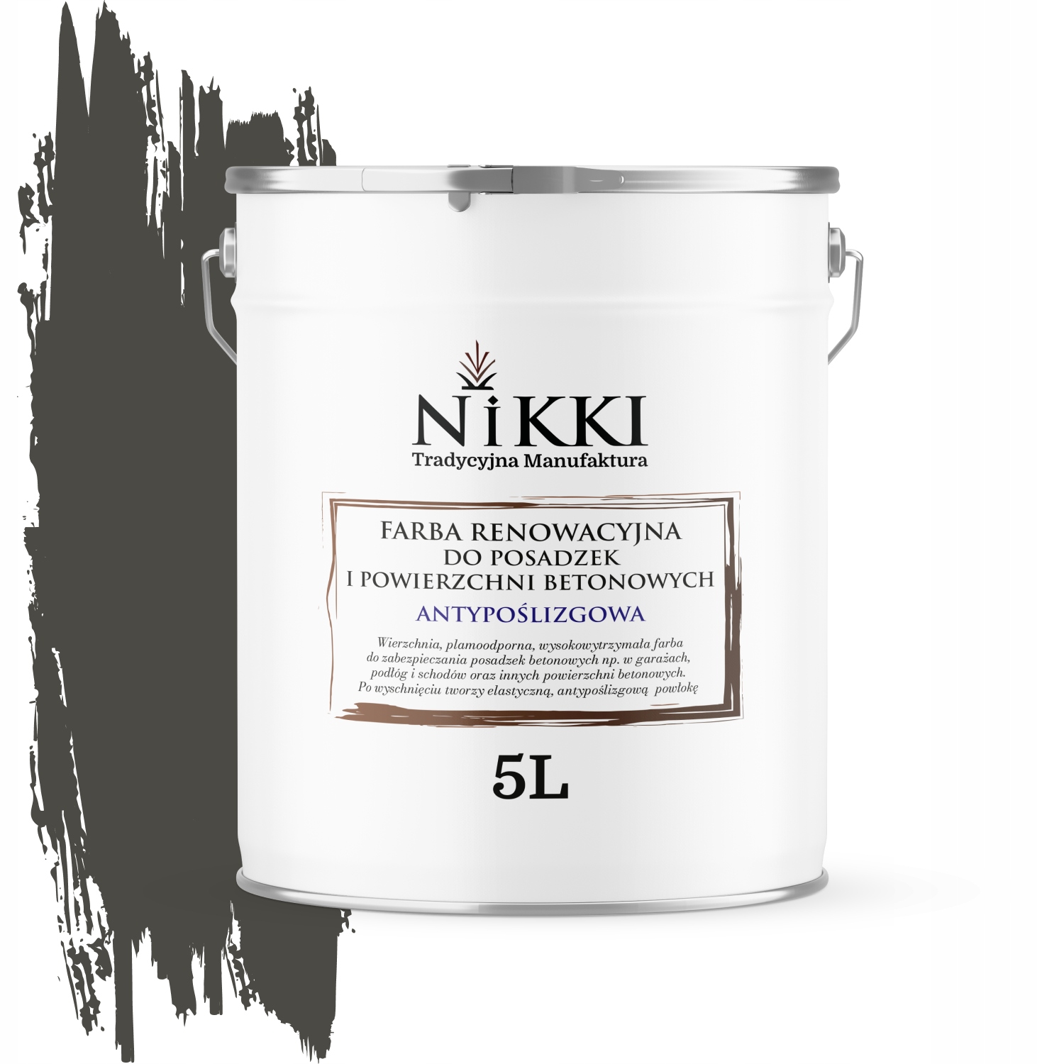 Renovačná Farba Na Podlahy Protišmyková Uv Šedá Tmavá RAL7022 Matná 5 L
