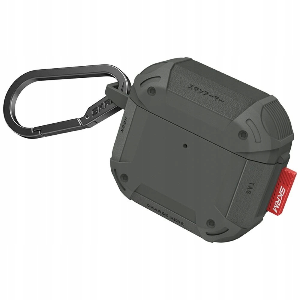 Pouzdro pro AirPods 4 Skinarma Mecha Ce Olivová