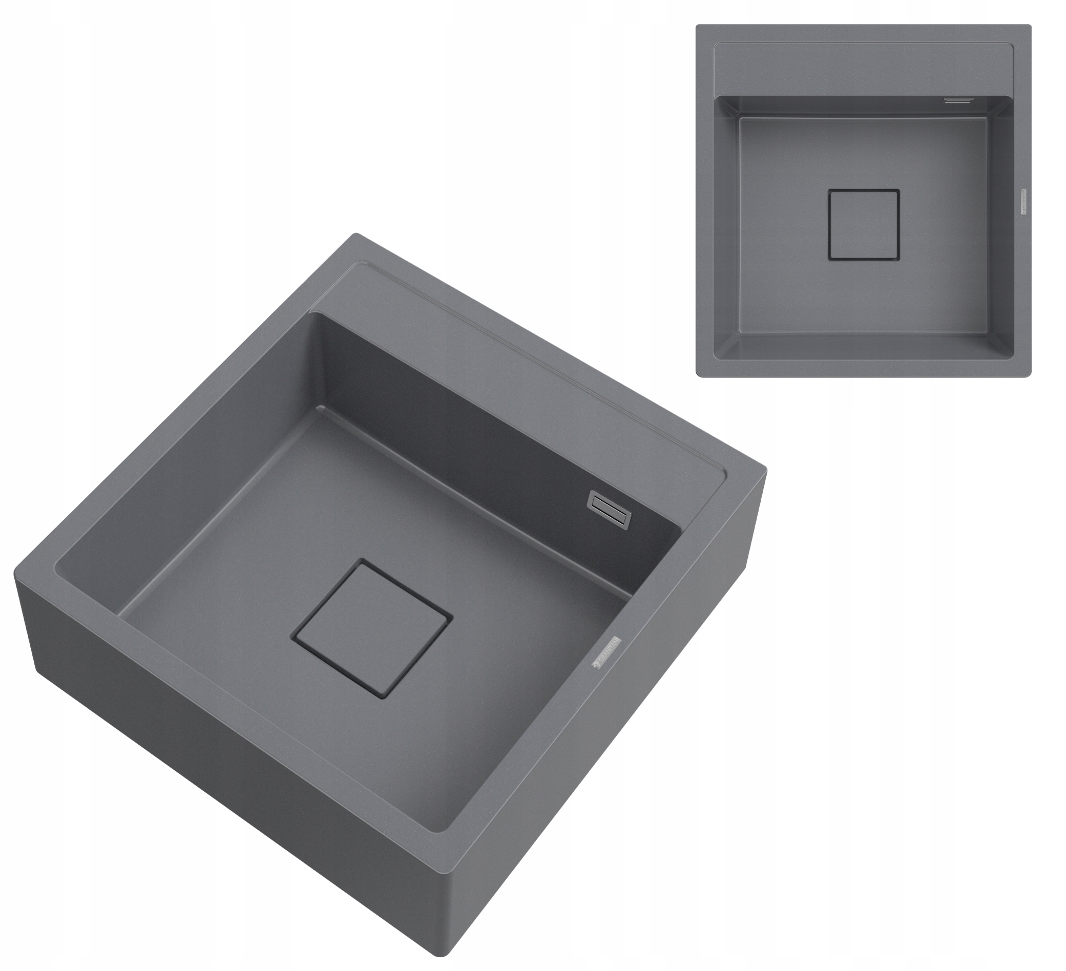 Granitový Jednokomorový Drez Škandinávsky Farmársky Sivý Drez So Sifónom Tavo