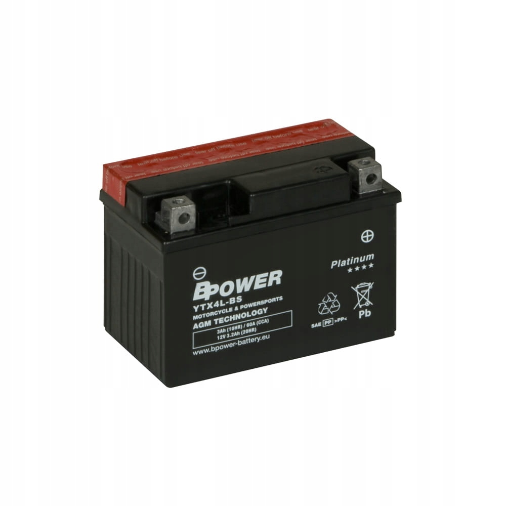 

BPower Platinum Agm YTX4L 12V 3Ah 60A ETX4L-BS