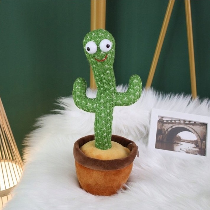 KAKTUS TAŃCZY POWTARZA ŚPIEWA + LED ZABAWKA 35cm Marka Gazelo