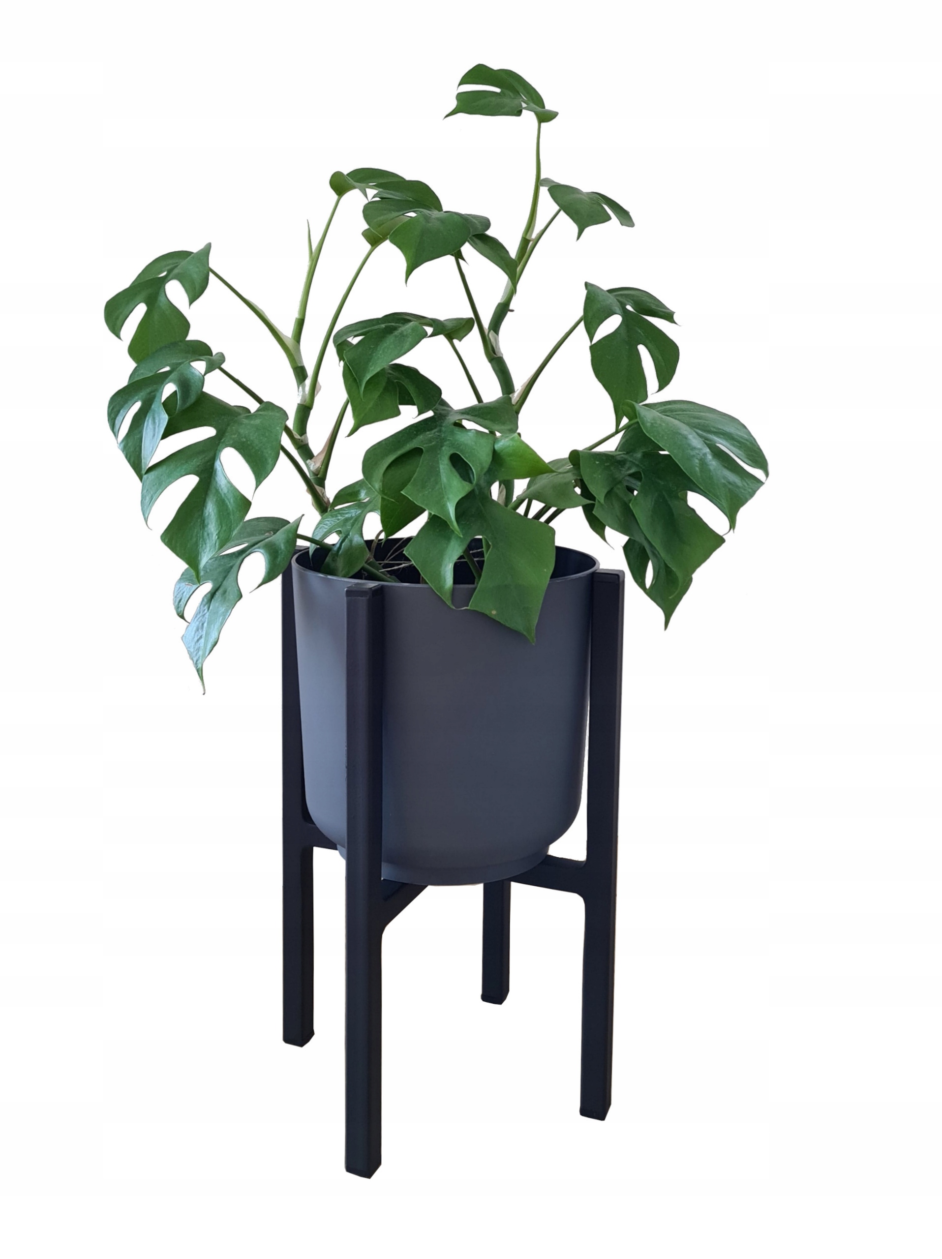 KWIETNIK METALOWY STOJAK Z OSŁONKĄ NOWOCZESNY 31CM 4 NOGI