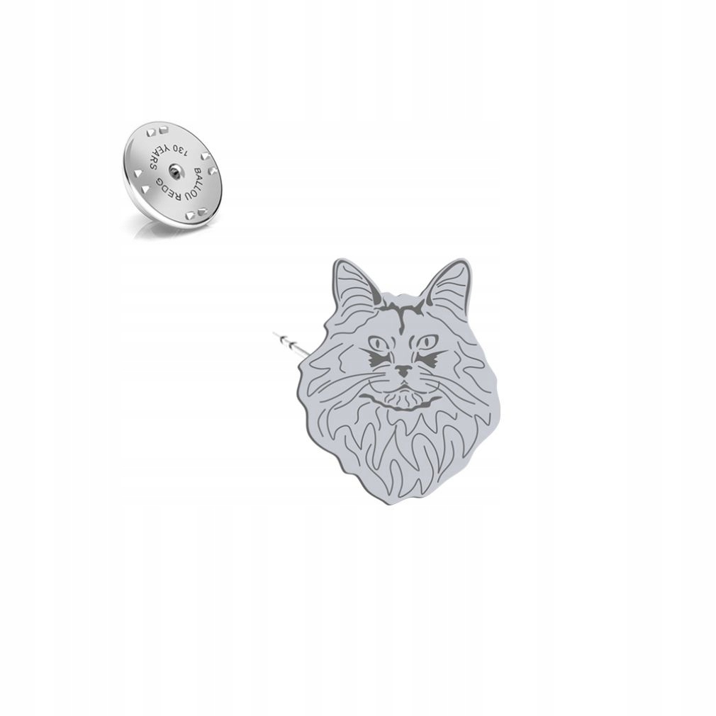 Odznak Norská Lesní kočka 925 Šperky Dárek Žena Dedikace