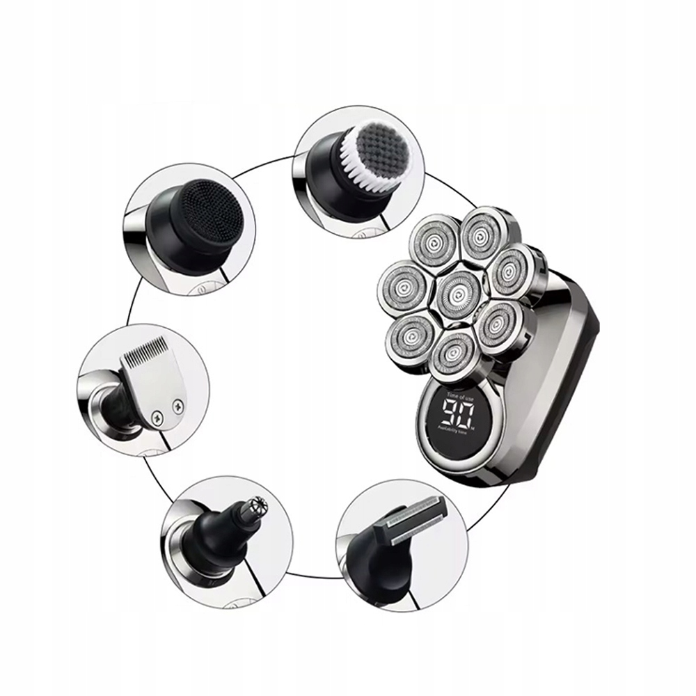 ELEKTRYCZNA GOLARKA 8 GŁOWIC PŁYWAJĄCYCH WET I DRY LCD Rodzaj baterii inny