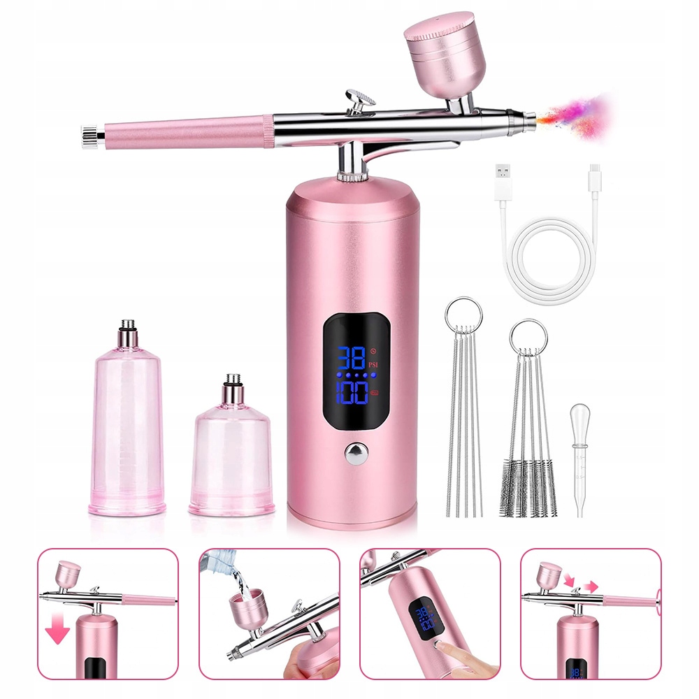 Aerograf Na Manikúru 0.3 MM – Bezdrátový, Usb Nabíjení