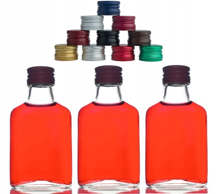 

100X Butelka Piersiówka 100ML Zakrętka Na Wódkę