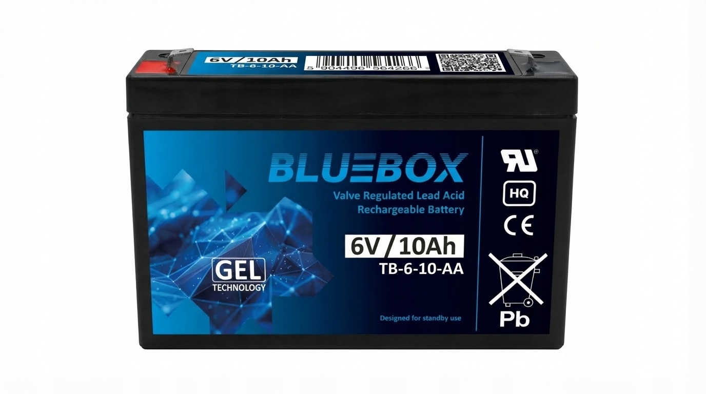 Akumulator żelowy Bluebox 6V 10Ah zasilanie awaryjne zabawki