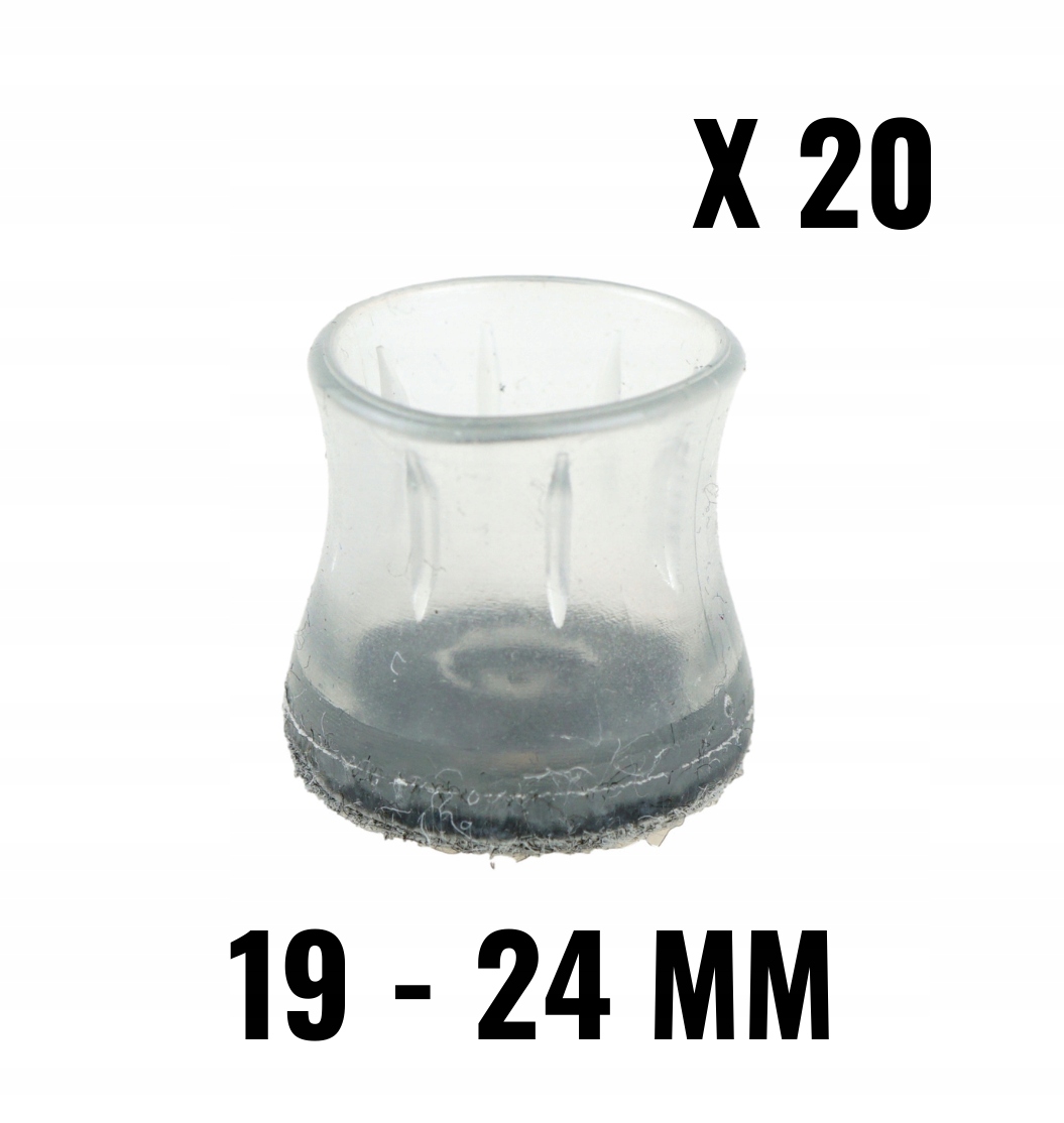 

20x Nakładki nogi nasadki krzesła stołu Ø 19-24 mm