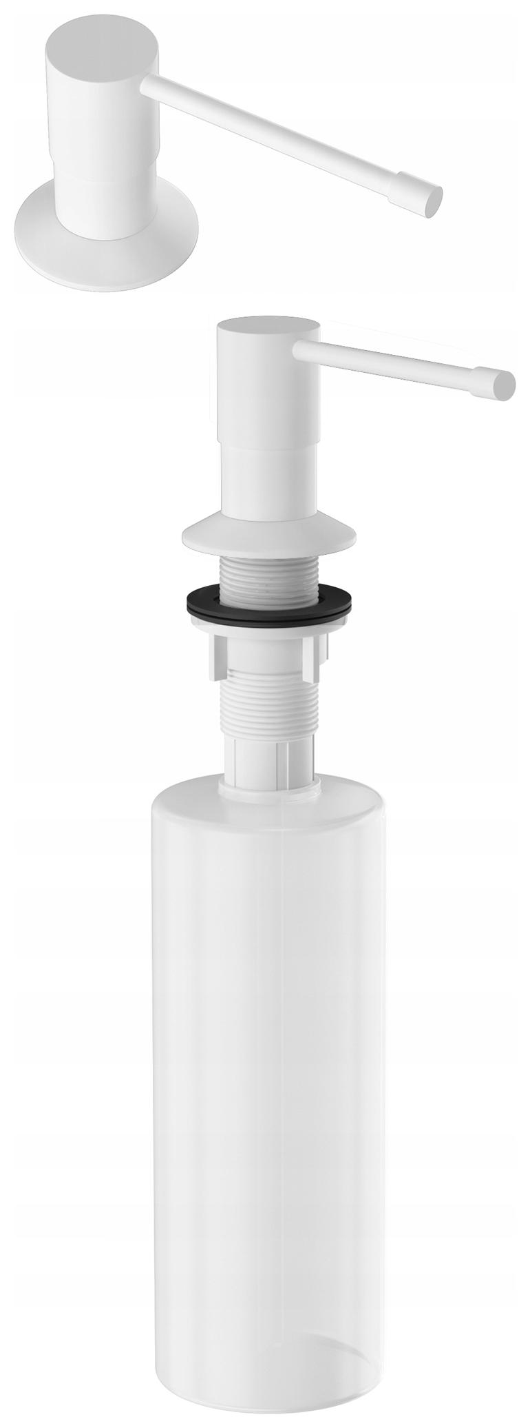 Dávkovač Na Tekutinu Bílý Žulový Mosazný 300 ml