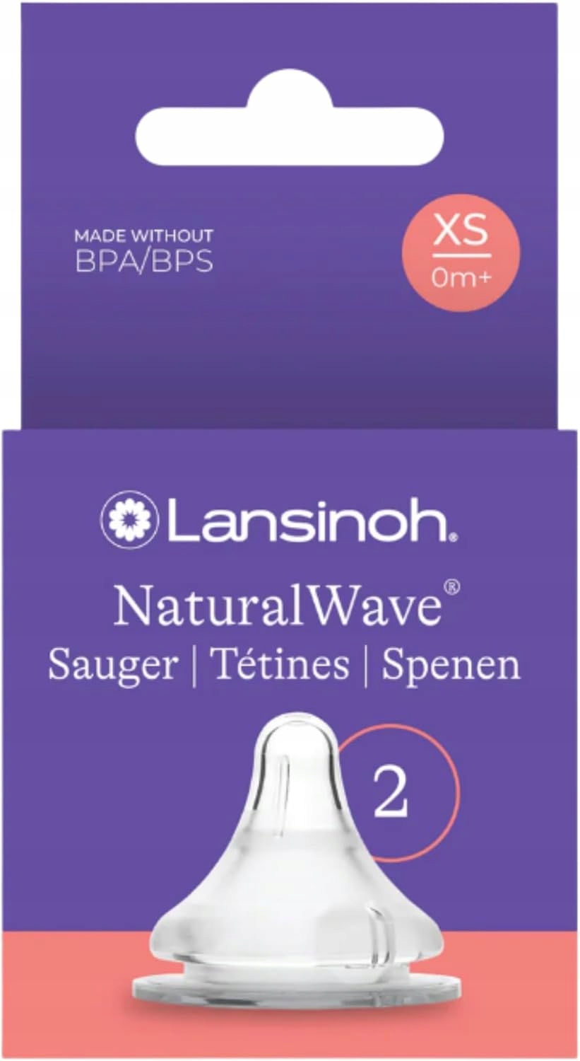 Lansinoh Naturalwave Smoczek Xs 0+ Antykolkowy 2 Sztuki