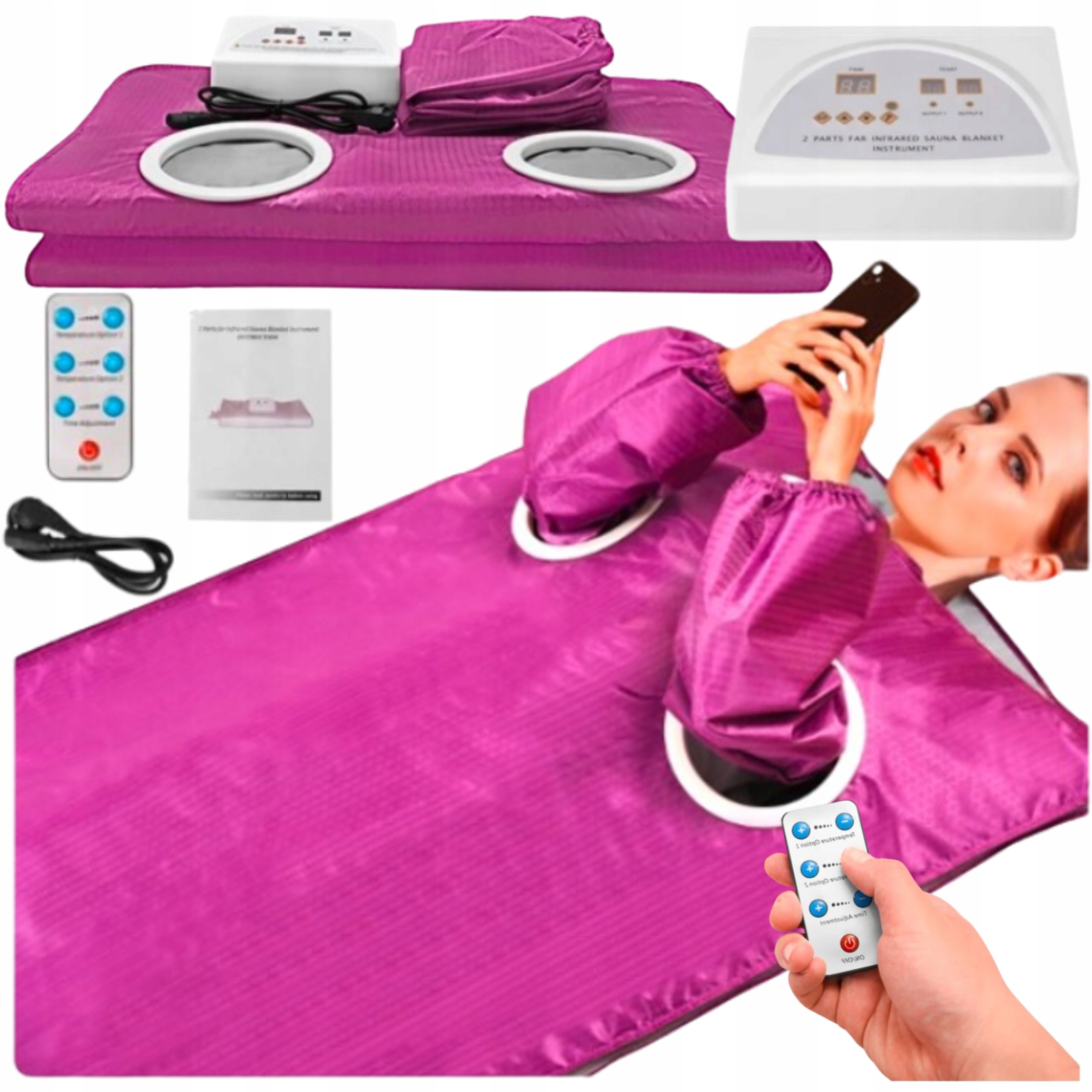 Infračervená deka do sauny Infrasauna Spa 180 cm 660 W