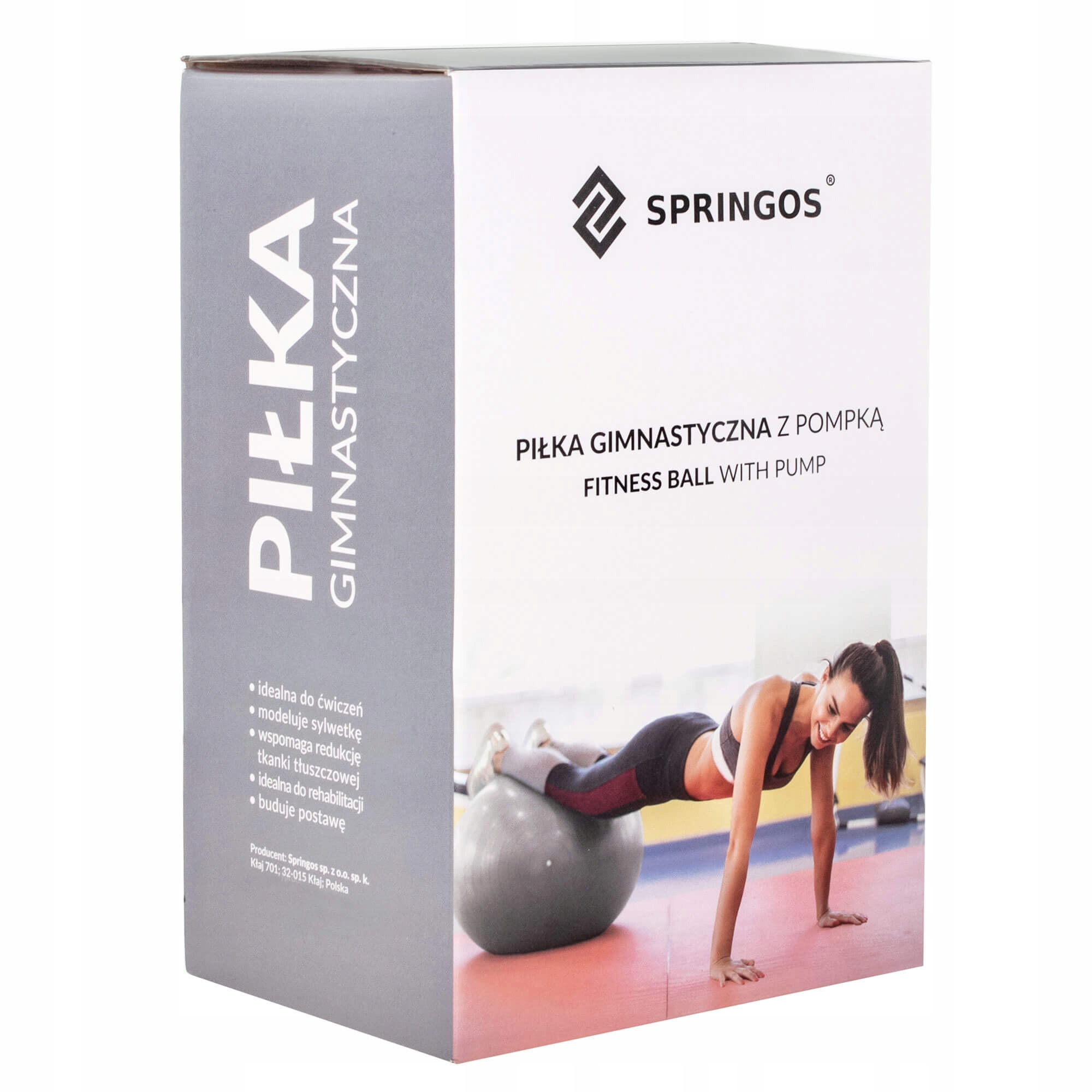 PIŁKA GIMNASTYCZNA REHABILITACYJNA DO ĆWICZEŃ 75 CM FITNESS + POMPKA 150KG Model FB0012