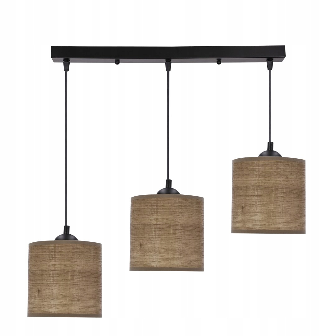 Legno Závesná Lampa Čierna 15 3X40W E27 Tienidlo Orz