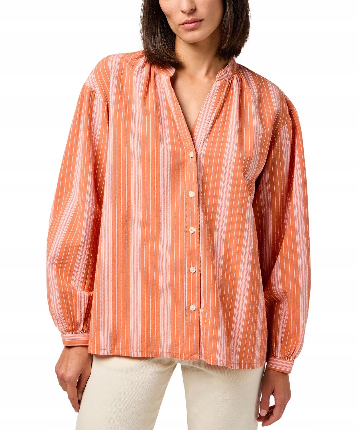 Košile Wrangler Poet Sleeve Blouse 112350347 Bradied Melon S