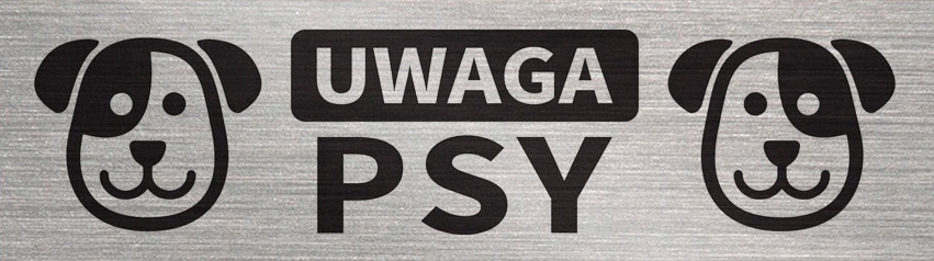 

Tabliczka Uwaga Psy 20x5,5 cm