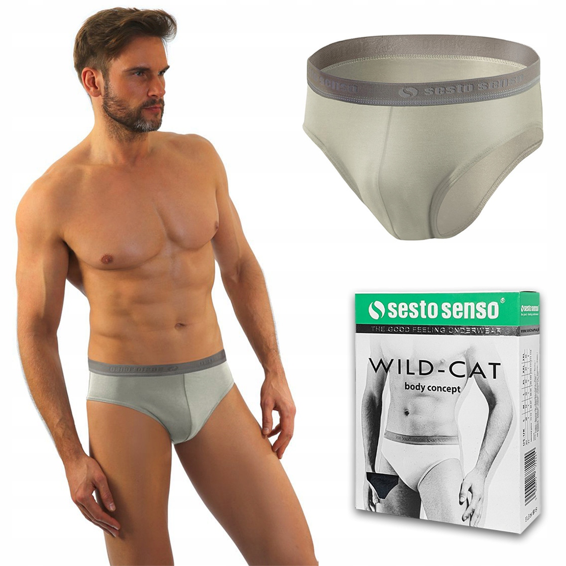 

Slipy męskie Sesto Senso Wild Cat - L
