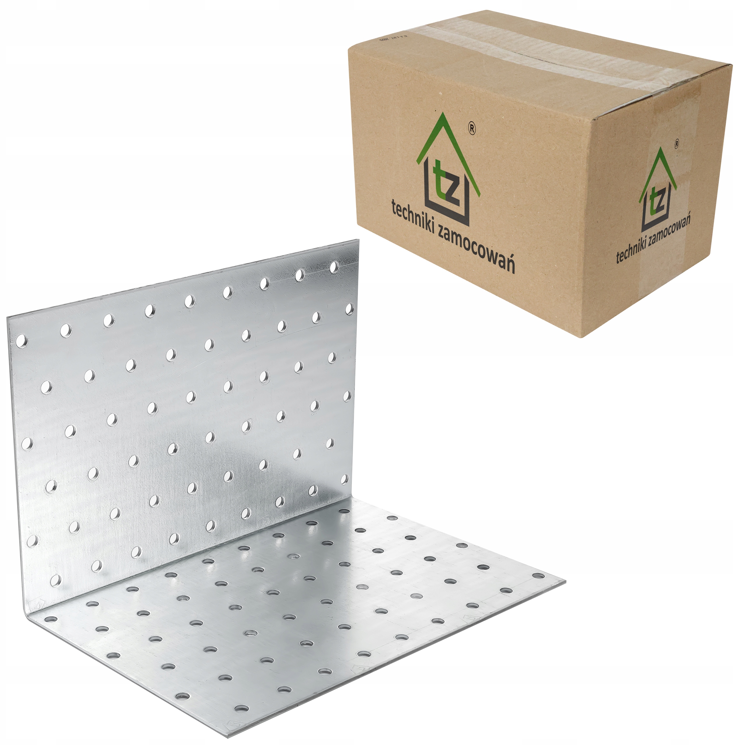 Perforované oceľové uholníky 120x120x180 x 2 mm 25 ks montážne KM29