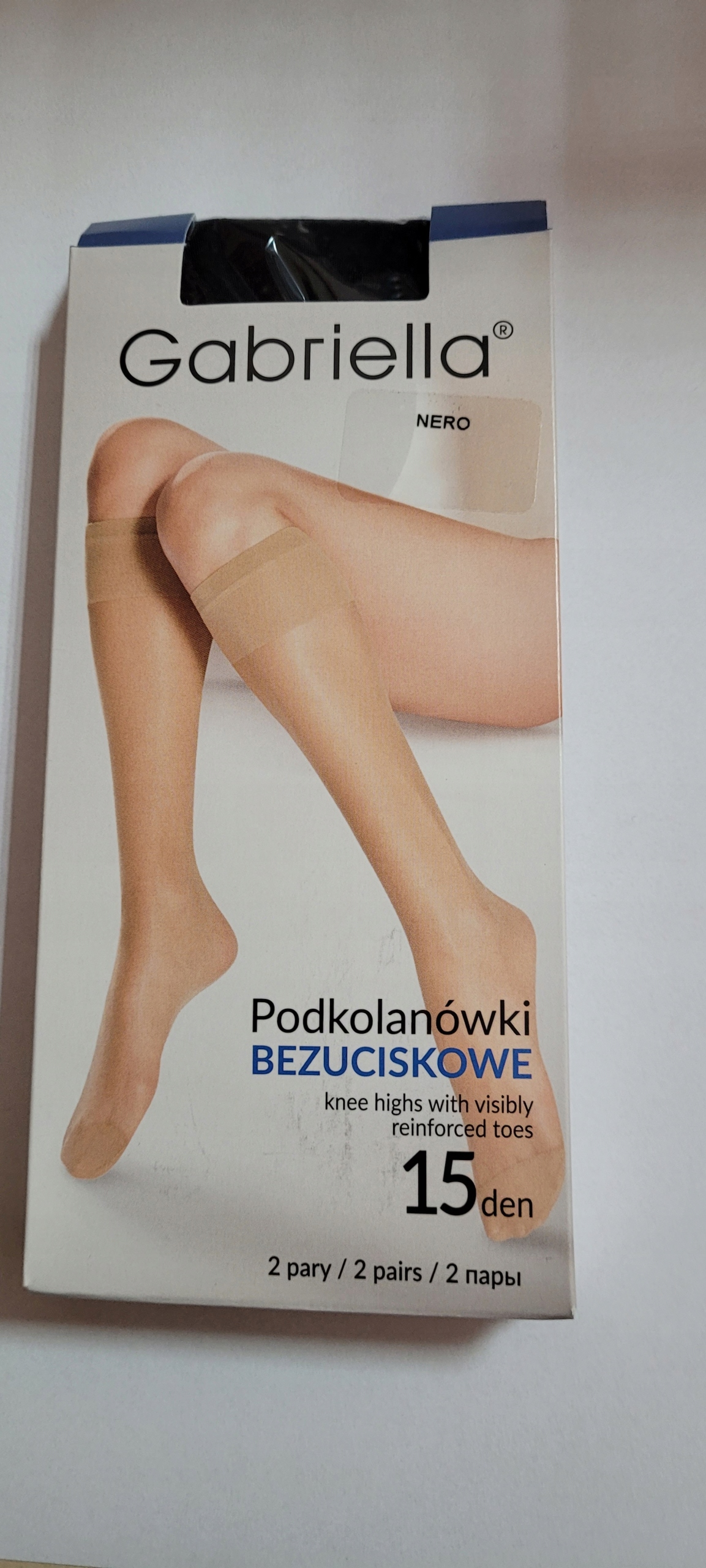 

Gabriella Podkolanówki bezuciskowe Nero