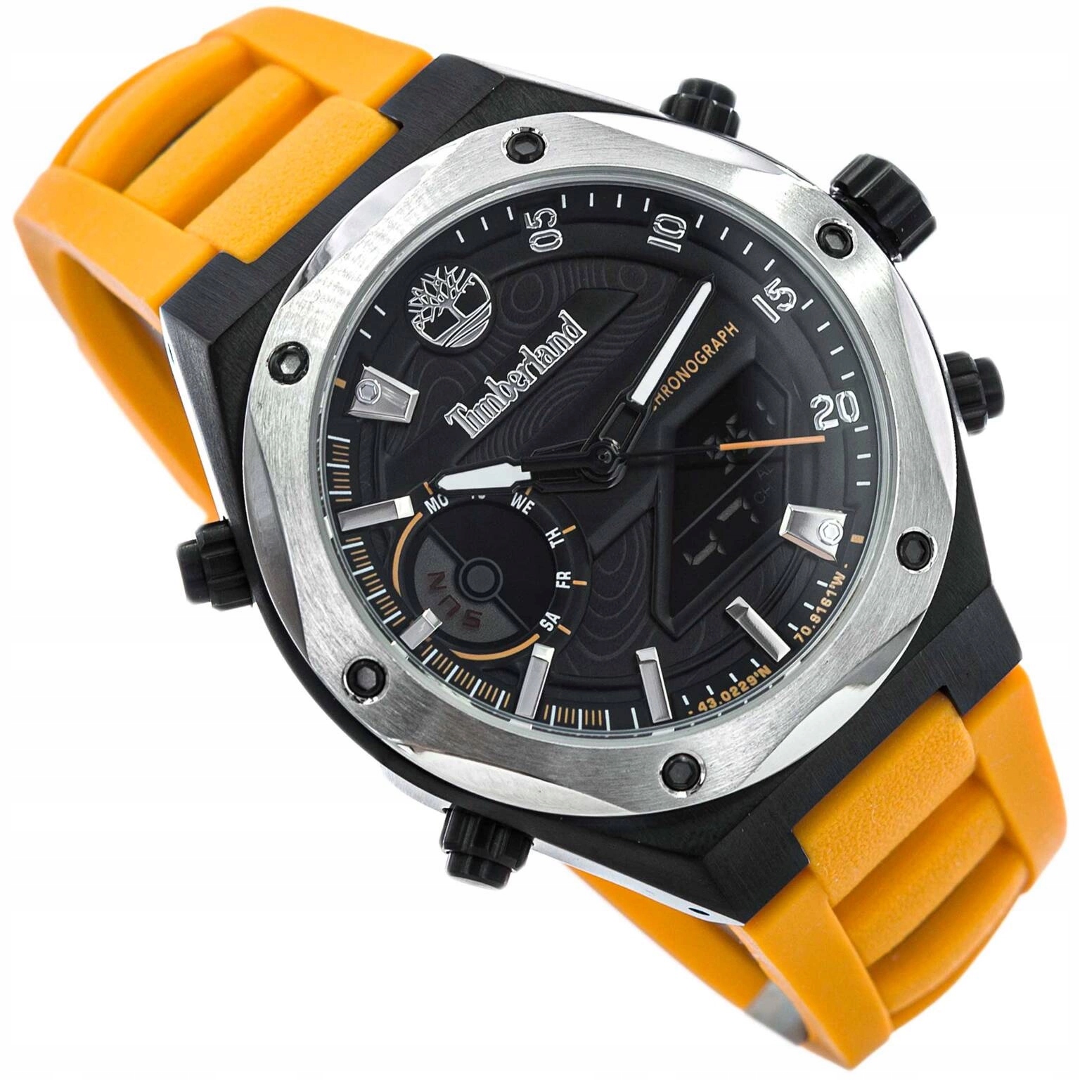 Pánské Hodinky Timberland Abbotville TDWGP2231402 Oranžové Na Řemínku