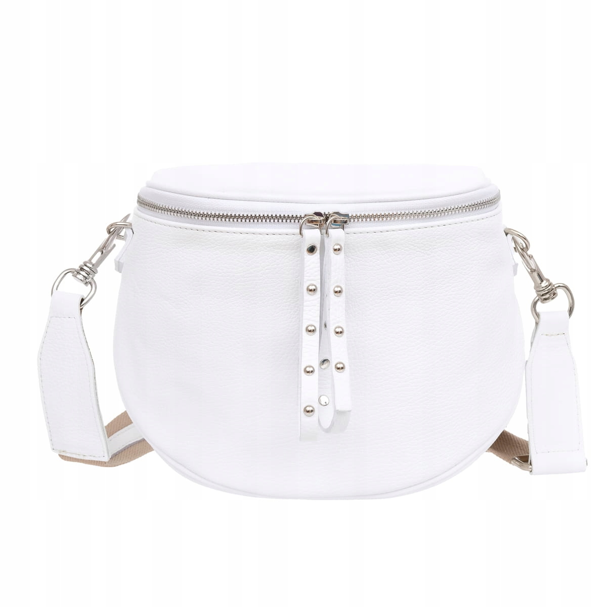 Kožená kabelka Vera Pelle Misio Bílá