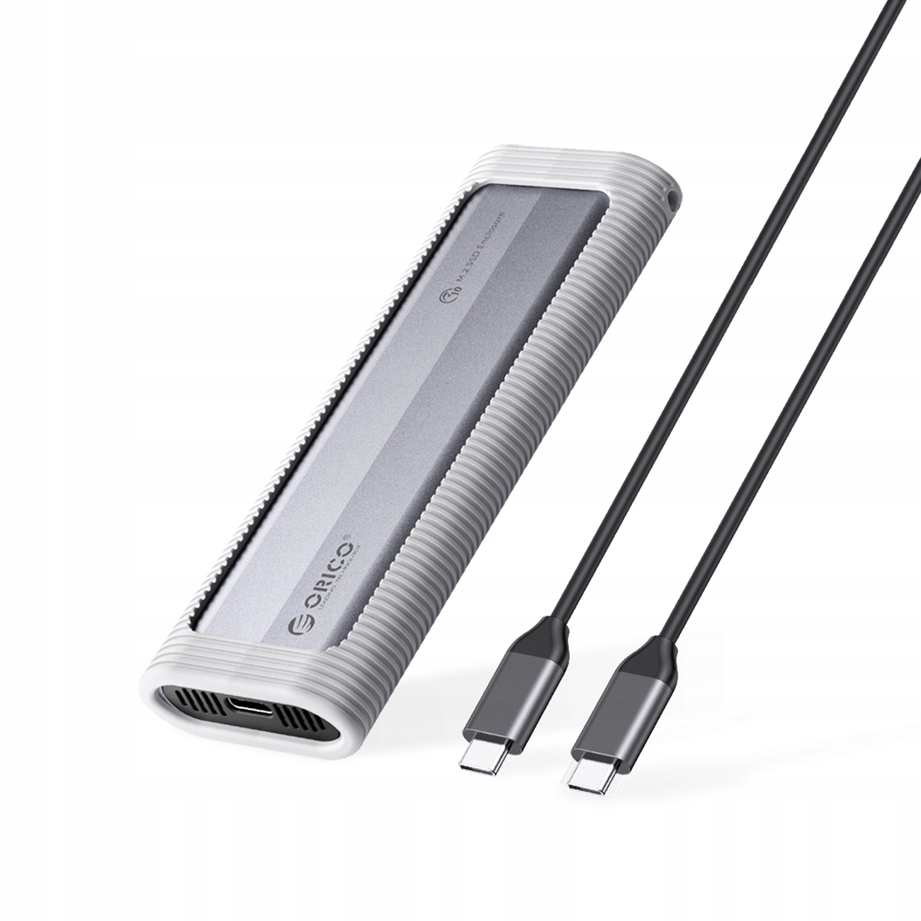 Kapsa na disk AXM2S-G2 M.2 Nvme Ngff Usb-c 10Gb/s šedá