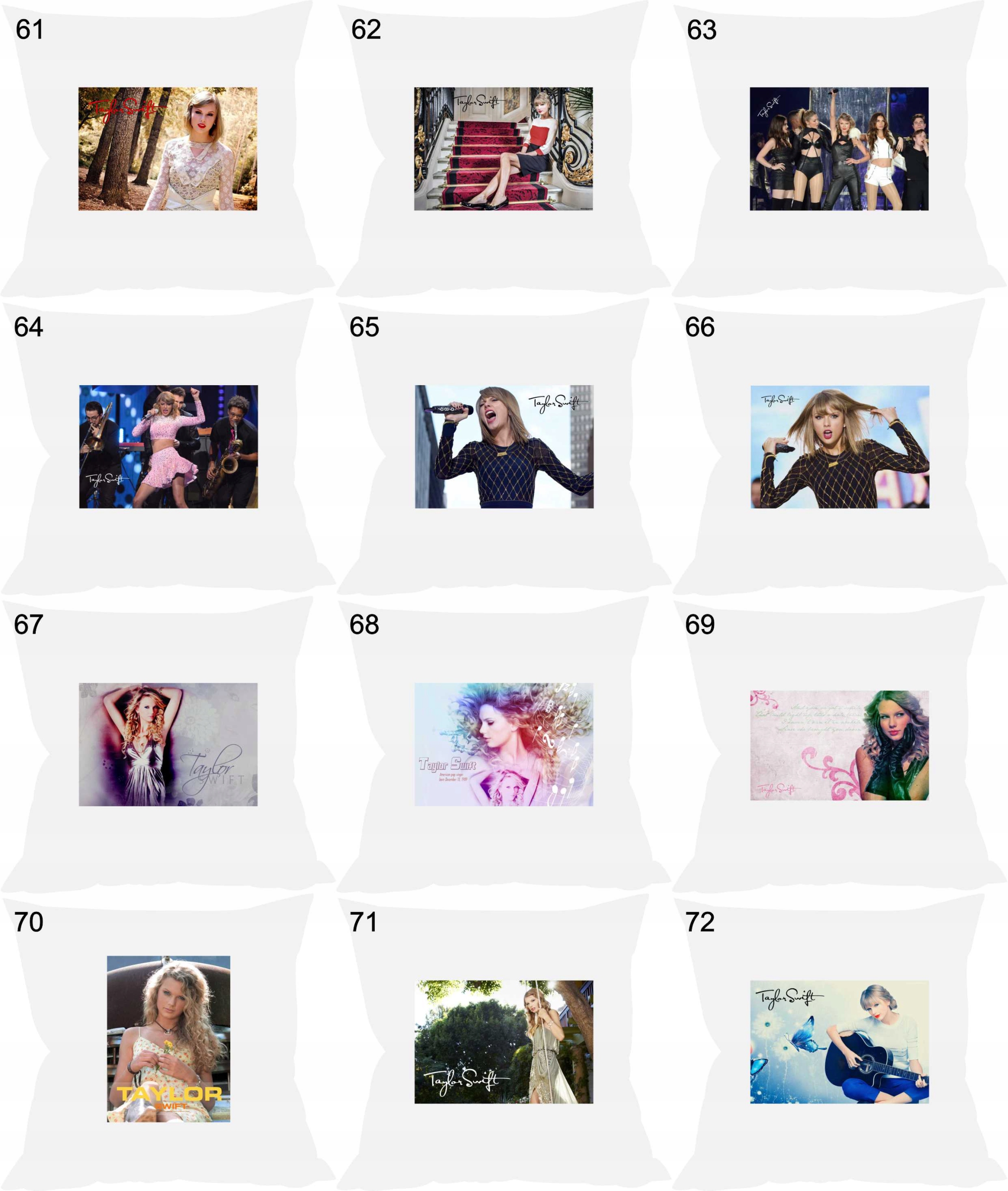 Poduszka TAYLOR SWIFT imię DUŻY WYBÓR Kolor wielokolorowy