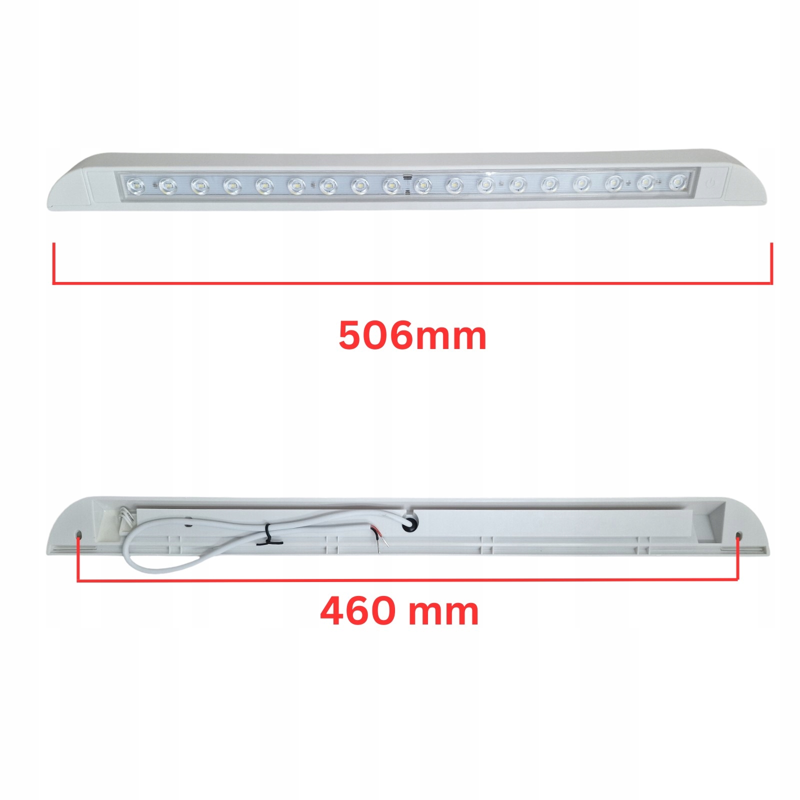 Lampa LED 12V 24V Wodoodporna Zewnętrzna Kamper Przyczepa Biała Numer katalogowy części AW2275W-N