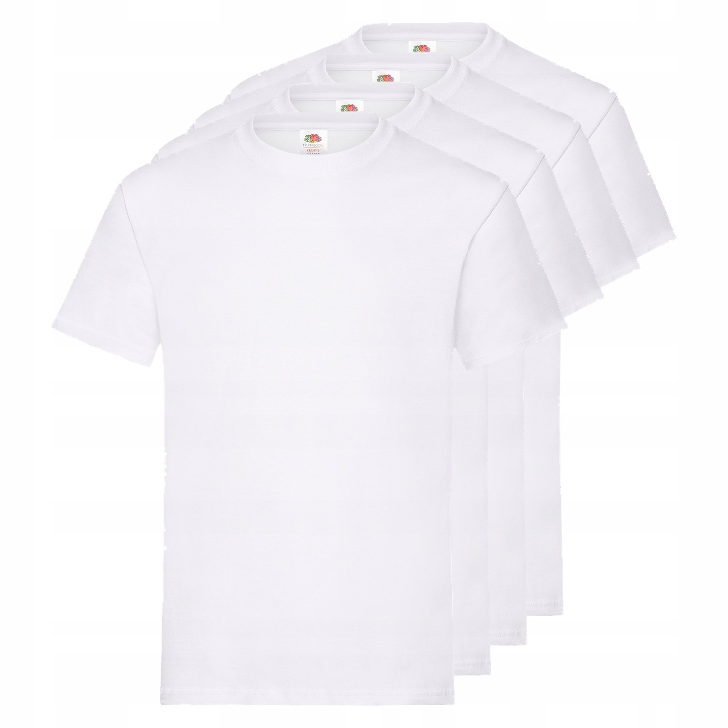 4x Pánské prémiové Tričko Fruit of the Loom , bílé, velikost 3XL