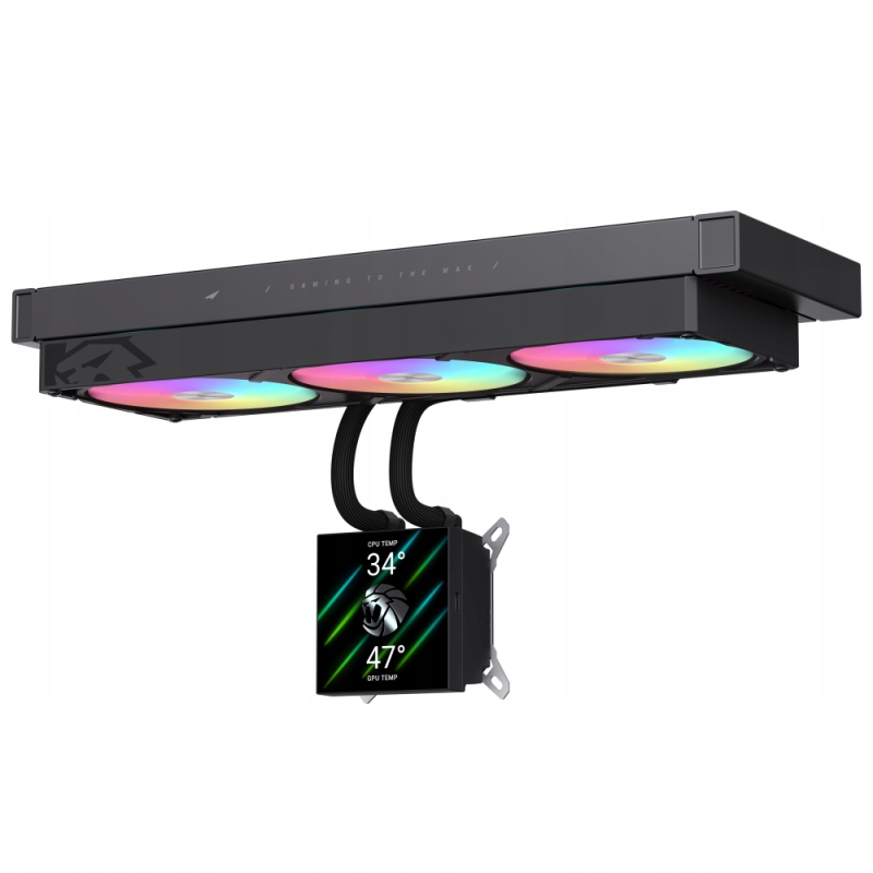 Gamemax CPU Liquid Cooler | GLACIER 360 LCD BK | Intel, AMD