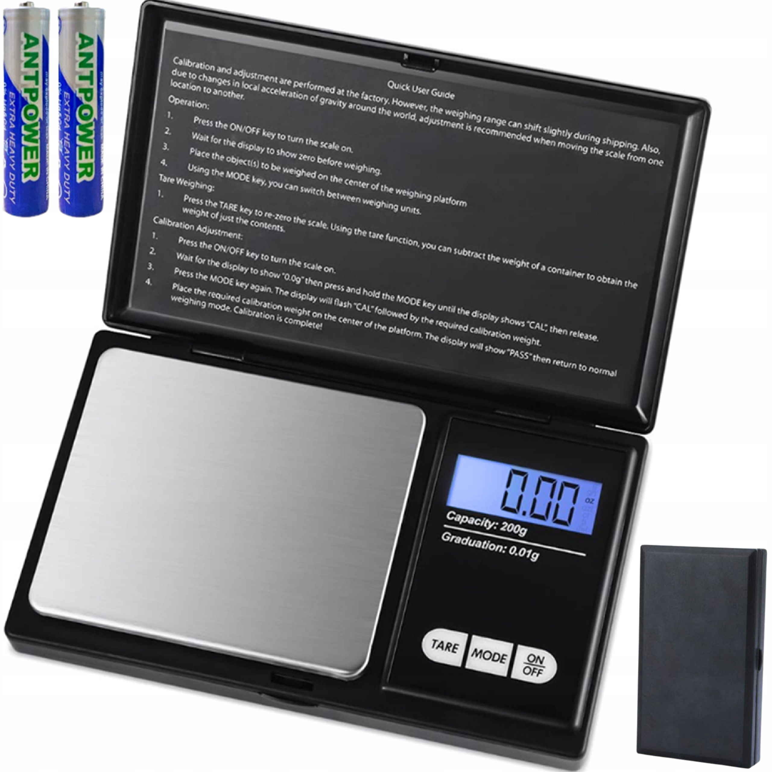 

Waga Kieszonkowa Jubilerska LCD Gramy 200g Czarna