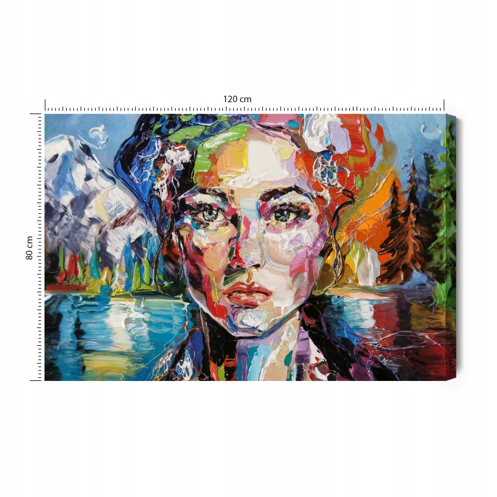 Obraz na plátně Žena Tvář Abstrakce Velký XXL Obývací Pokoj Ložnice 120x80 cm