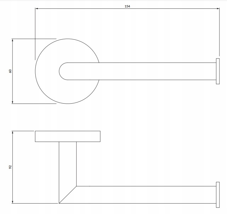 UCHWYT ŁAZIENKOWY NA PAPIER OMNIRES MODERN PROJECT Szerokość produktu 15 cm