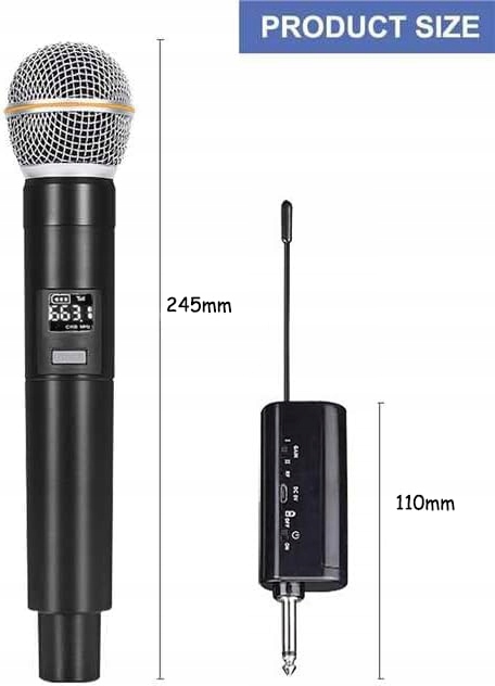HUACAM Profesjonalny Bezprzewodowy Mikrofon Karaoke DJ Ślub Kościół Impreza — miniatura 3