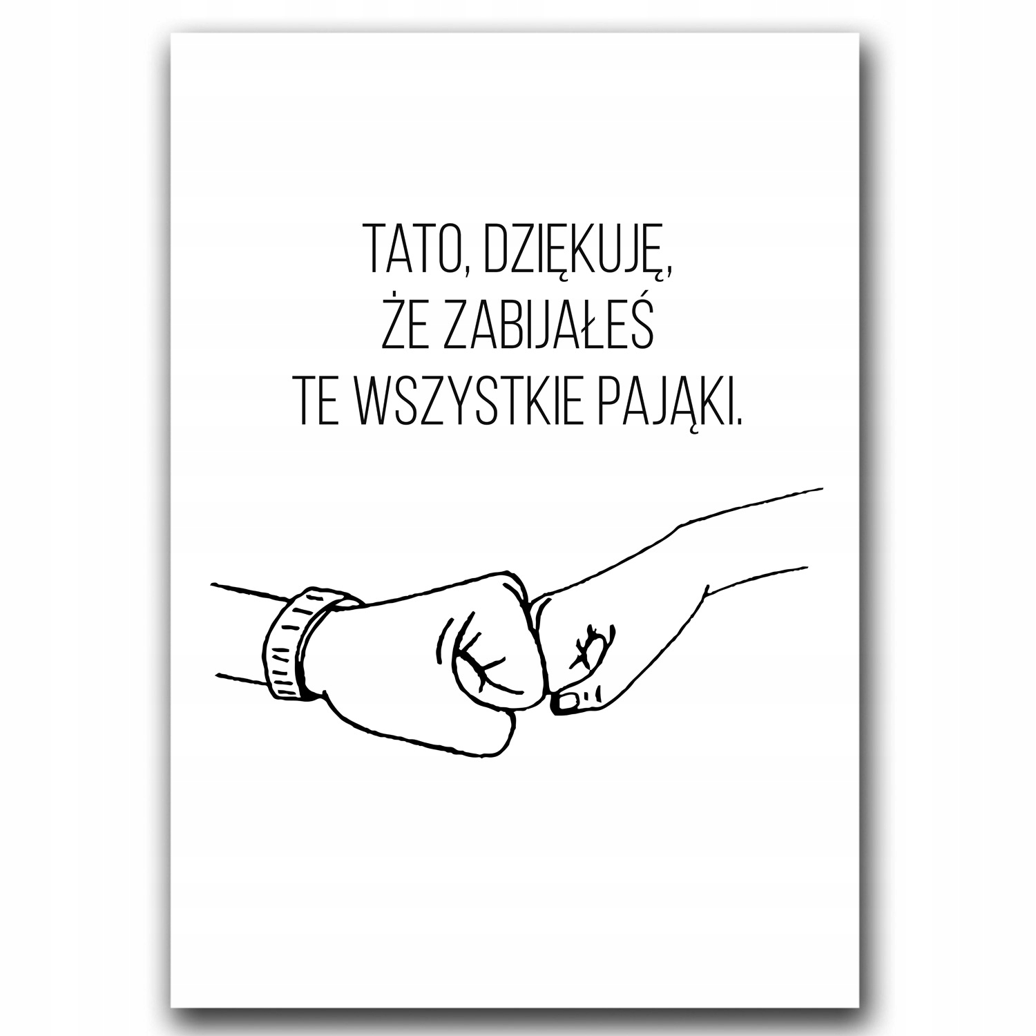 Krásný dárek pro tatínka k jeho svátku Táta postrach pavouků XXL A1