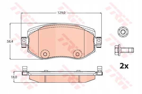 Brzdové Destičky Renault Megane 1,2 TCE/1, GDB2175