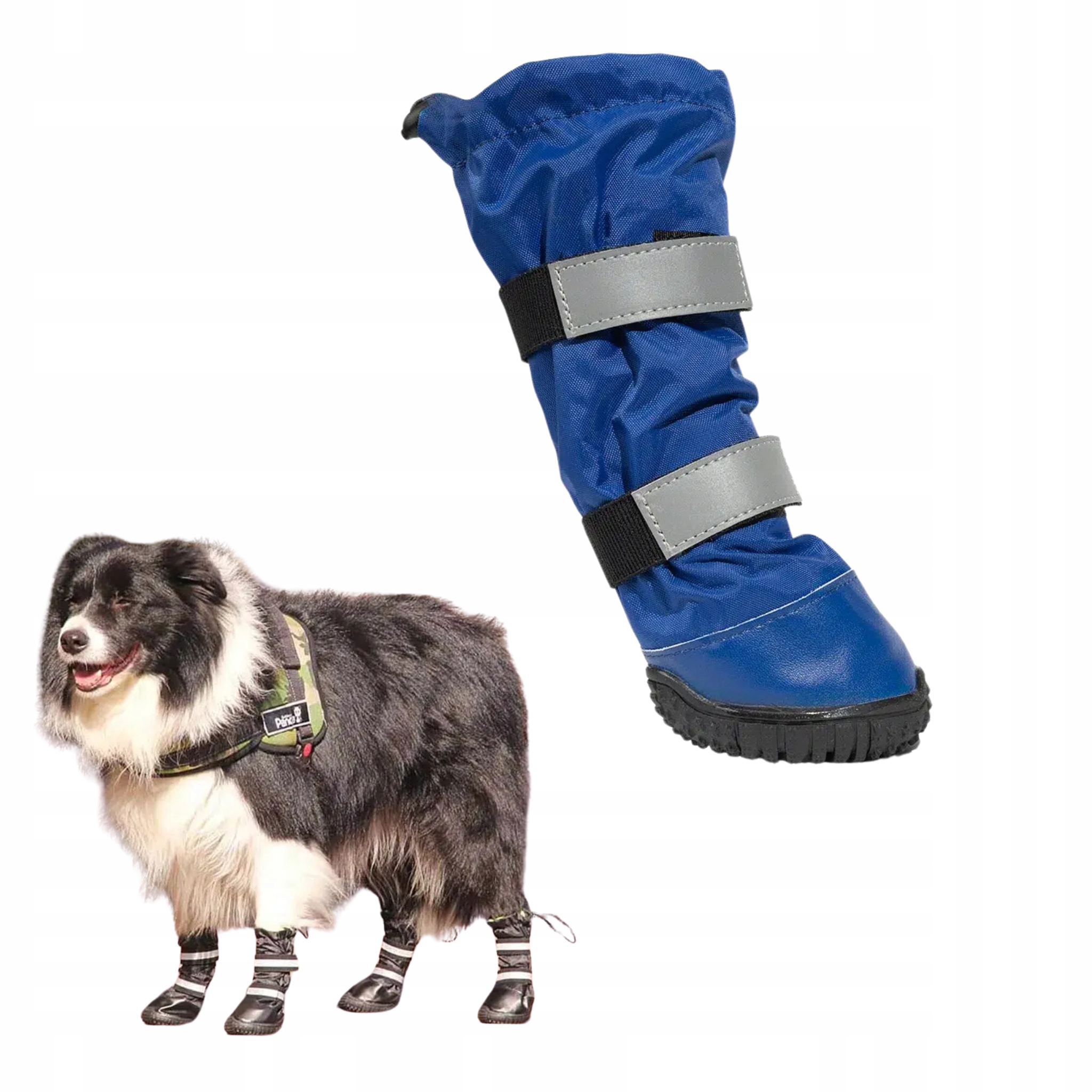 Levně Odolné, voděodolné, zateplené vysoké boty pro psa Eliot Modrá #60 M
